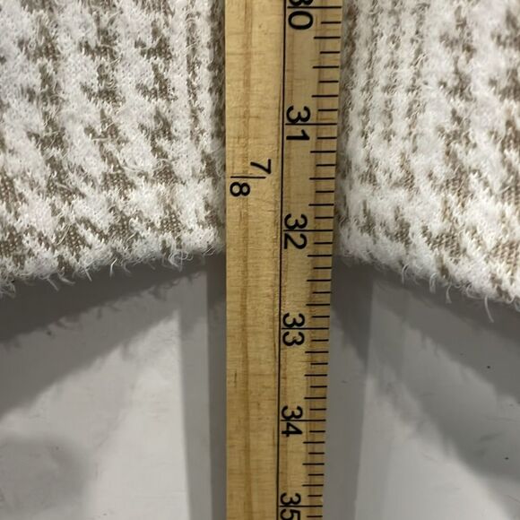 Calvin Klein Women Knit Cardigan Coat Long Sleeve Open Front Houndstooth plaid L - Picture 12 of 13